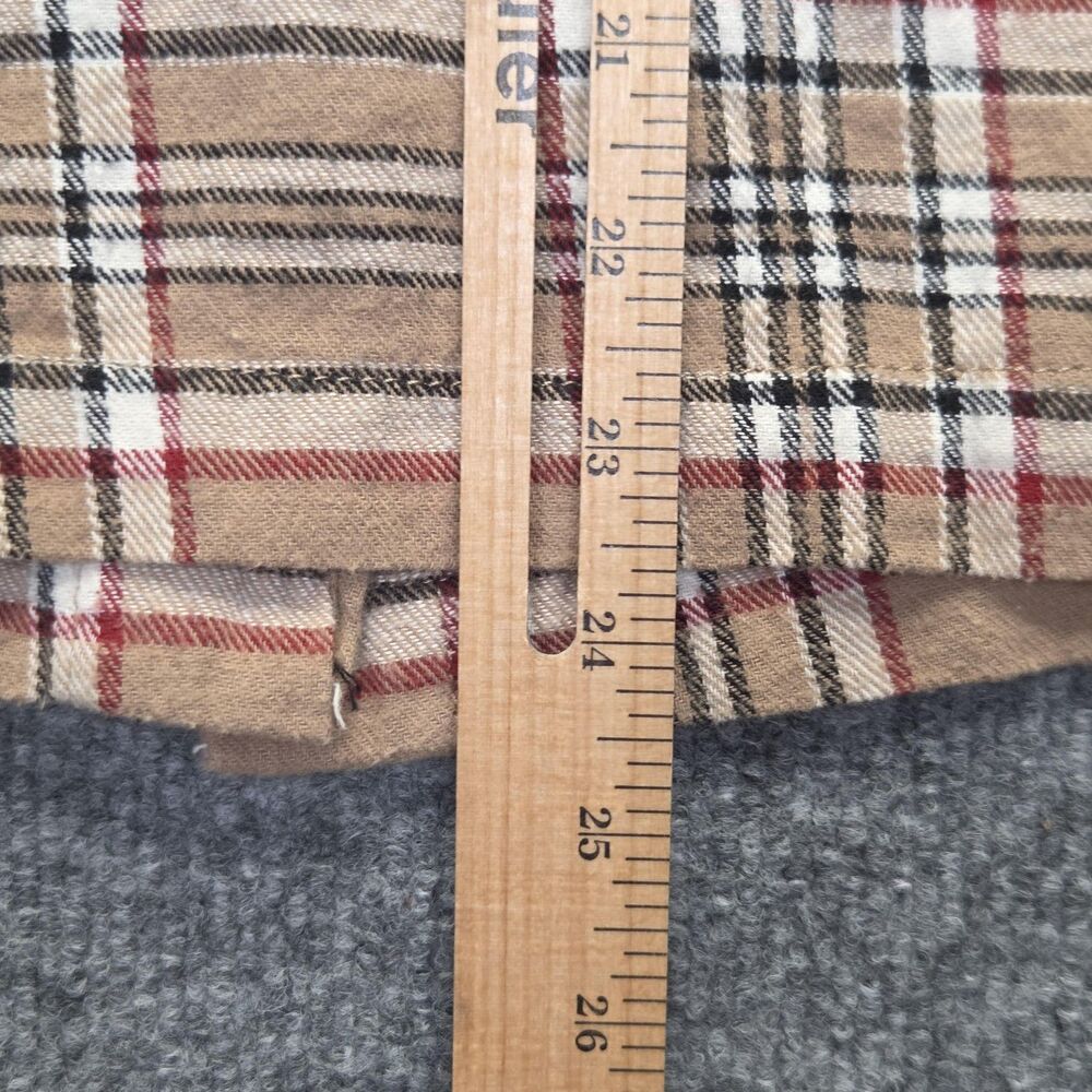 DG2 Diane Gilman Jacket Womens Large Denim Plaid Nova Contrast Hem Button Front - Picture 11 of 11